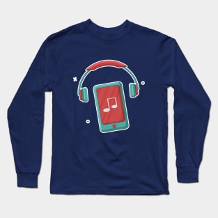 handphone and earphone Long Sleeve T-Shirt